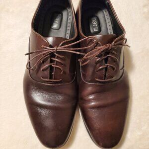 Bar III Warner Solid Brown Leather Lace Up Oxford Mens 10 Medium